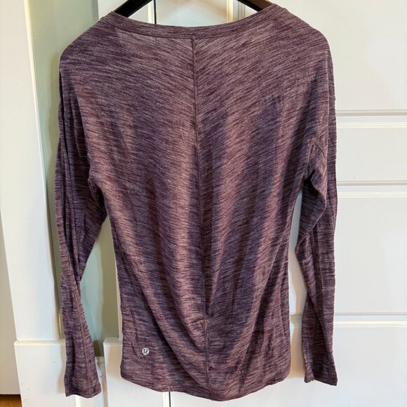Lululemon Meant To Move Long Sleeve - Heathered Foxglove - Size 6 - Picture 4 of 7